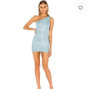 Revolve Superdown Tiffany Blue Mini Dress